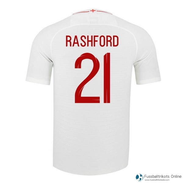 England Trikot Heim Rashford 2018 Weiß Fussballtrikots Günstig